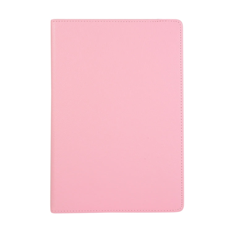 For Samsung Galaxy Tab S9+ / Tab S10+ 360 Degrees Rotation Holder Litchi Texture Leather Tablet Case(Pink) - Galaxy Tab S9+ Cases by PMC Jewellery | Online Shopping South Africa | PMC Jewellery | Buy Now Pay Later Mobicred