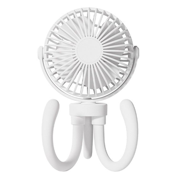 T8 2000mAh Flexible Octopus Tripod Rotatable Portable Fan(White) - Electric Fans by PMC Jewellery | Online Shopping South Africa | PMC Jewellery | Buy Now Pay Later Mobicred