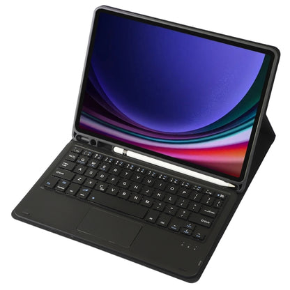 For Samsung Galaxy Tab S9 A710B-A Candy Color TPU Touch Bluetooth Keyboard Leather Tablet Case with Pen Holder(Black) - Samsung Keyboard by PMC Jewellery | Online Shopping South Africa | PMC Jewellery