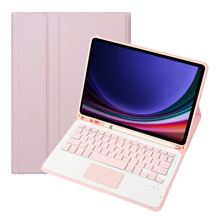 For Samsung Galaxy Tab S9 A710B-A Candy Color TPU Touch Bluetooth Keyboard Leather Tablet Case with Pen Holder(Pink) - Samsung Keyboard by PMC TechLife | Online Shopping South Africa | PMC TechLife