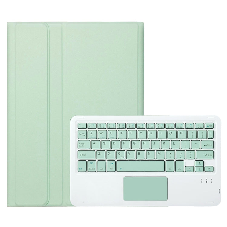 For Samsung Galaxy Tab S9 FE A710B-A Candy Color TPU Touch Bluetooth Keyboard Leather Tablet Case with Pen Holder(Light Green) - Samsung Keyboard by PMC TechLife | Online Shopping South Africa | PMC TechLife