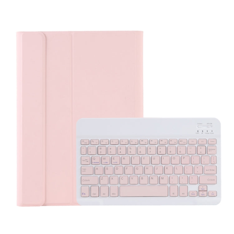 For Samsung Galaxy Tab S9 FE A710B Candy Color TPU Bluetooth Keyboard Leather Tablet Case with Pen Holder(Pink) - Samsung Keyboard by PMC TechLife | Online Shopping South Africa | PMC TechLife