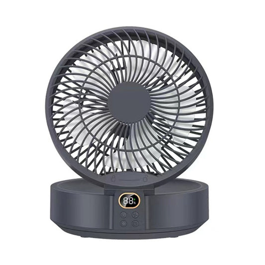 WSK302 4000mAh Swivel Head Wall Mounted Fan with Night Light(Black) - Electric Fans by PMC Jewellery | Online Shopping South Africa | PMC Jewellery | Buy Now Pay Later Mobicred