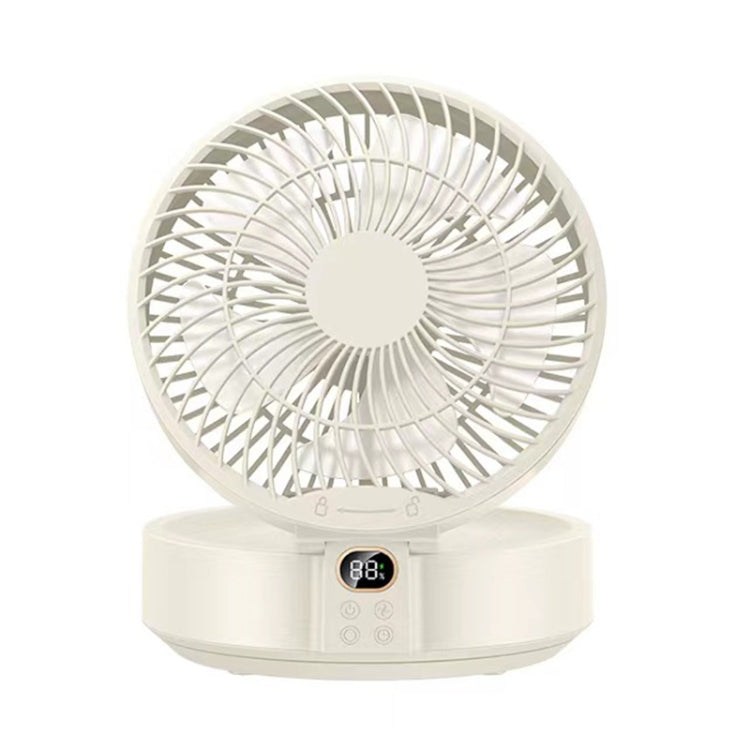 WSK302 4000mAh Swivel Head Wall Mounted Fan with Night Light(White) - Electric Fans by PMC Jewellery | Online Shopping South Africa | PMC Jewellery | Buy Now Pay Later Mobicred