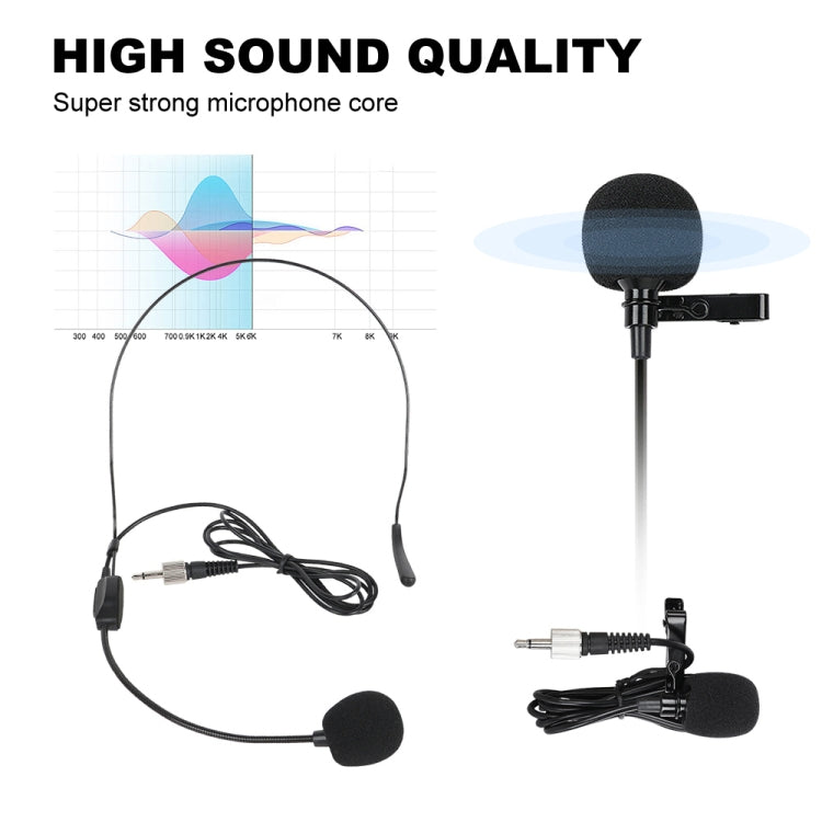 XTUGA A140-HB Wireless Microphone System 4 Channel Handheld Lavalier Headset Microphone(EU Plug) - Microphone by XTUGA | Online Shopping South Africa | PMC Jewellery | Buy Now Pay Later Mobicred