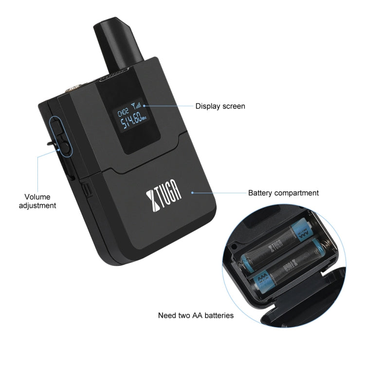 XTUGA A140-HB Wireless Microphone System 4 Channel Handheld Lavalier Headset Microphone(AU Plug) - Microphone by XTUGA | Online Shopping South Africa | PMC Jewellery | Buy Now Pay Later Mobicred