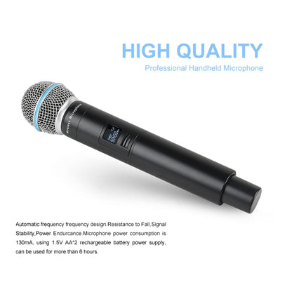 XTUGA A140-HB Wireless Microphone System 4 Channel Handheld Lavalier Headset Microphone(EU Plug) - Microphone by XTUGA | Online Shopping South Africa | PMC Jewellery | Buy Now Pay Later Mobicred