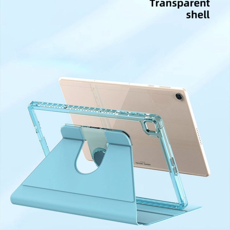 For Huawei MatePad T10 / T10S Clear 360 Rotation Stand Smart Leather Tablet Case(Purple) - Huawei by PMC TechLife | Online Shopping South Africa | PMC TechLife | Buy Now Pay Later Mobicred