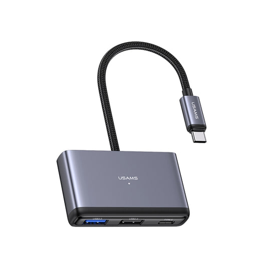 USAMS US-SJ627 4 in 1 Type-C Multifunctional Docking Station HUB - USB HUB by USAMS | Online Shopping South Africa | PMC Jewellery | Buy Now Pay Later Mobicred