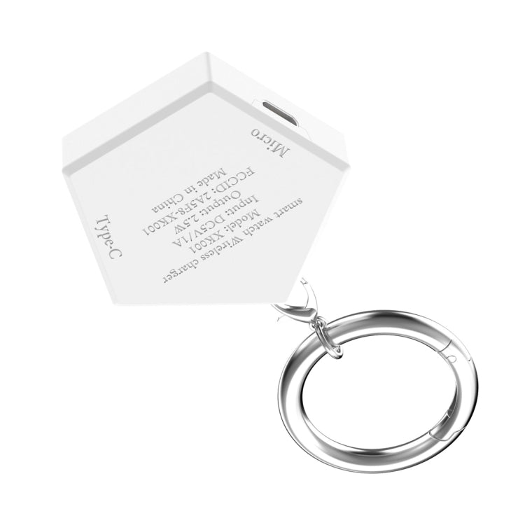 For Samsung Galaxy Watch 6 / 6 Classic Portable Smart Watch Charger, Port:Micro USB(White) - Charger by PMC TechLife | Online Shopping South Africa | PMC TechLife | Buy Now Pay Later Mobicred