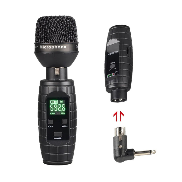 XTUGA U-95 Wireless XLR Transmitter and Receiver UHF Wireless Guitar Transmitter Receiver With Condenser Mic - Microphone by XTUGA | Online Shopping South Africa | PMC Jewellery | Buy Now Pay Later Mobicred