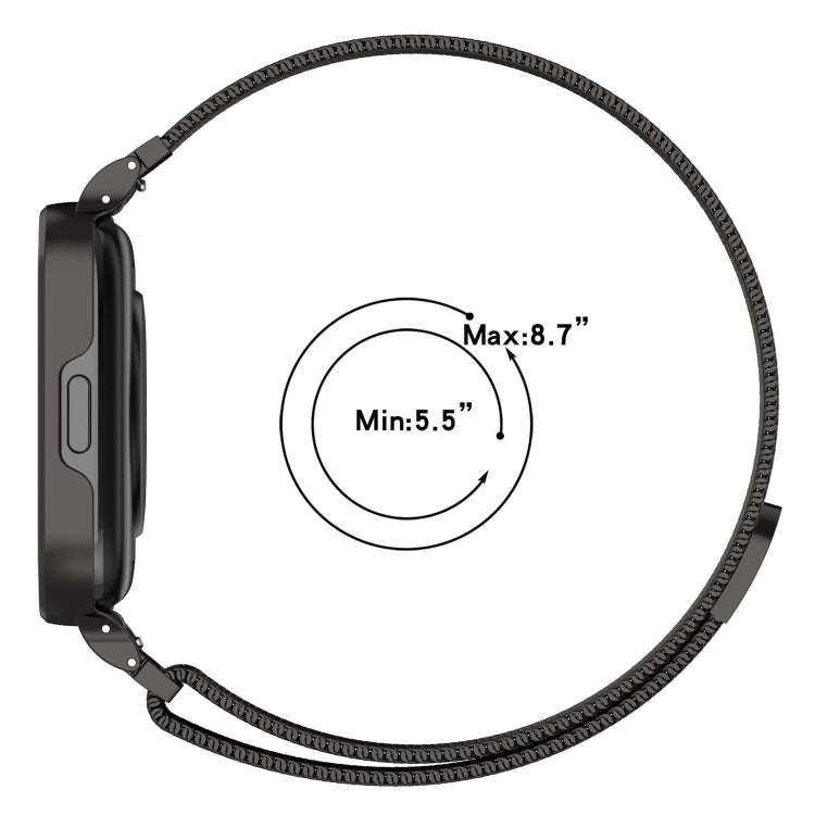For Redmi Watch 3 Lite / Watch 3 Active 2 in 1 Milan Metal Watch Band with Watch Frame(Silver) - Watch Bands by PMC TechLife | Online Shopping South Africa | PMC TechLife