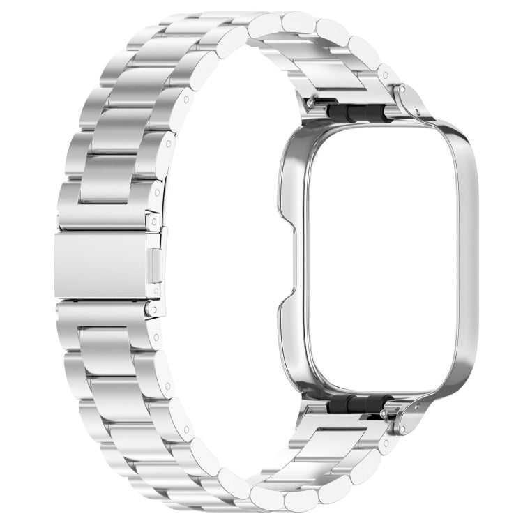 For Redmi Watch 3 Lite / Watch 3 Active 2 in 1 Three-bead Metal Watch Band with Watch Frame(Silver) - free shipping - PMC TechLife - Order now!