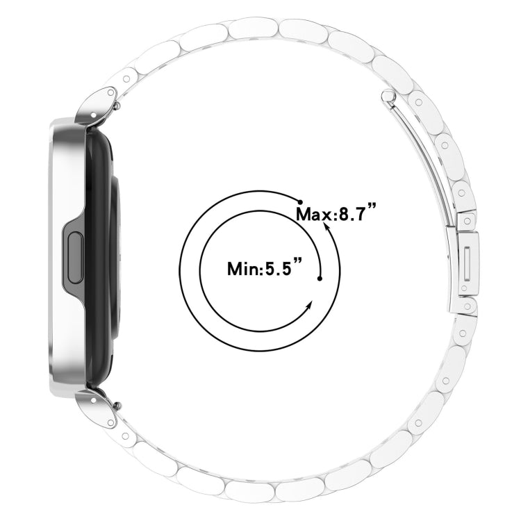 For Redmi Watch 3 Lite / Watch 3 Active 2 in 1 Three-bead Metal Watch Band with Watch Frame(Silver) - free shipping - PMC TechLife - Order now!