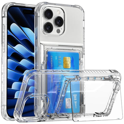 For iPhone 16 Pro Max Crystal Clear Flip Card Slot Phone Case(Transparent) - iPhone 16 Pro Max Cases by PMC Jewellery | Online Shopping South Africa | PMC Jewellery | Buy Now Pay Later Mobicred