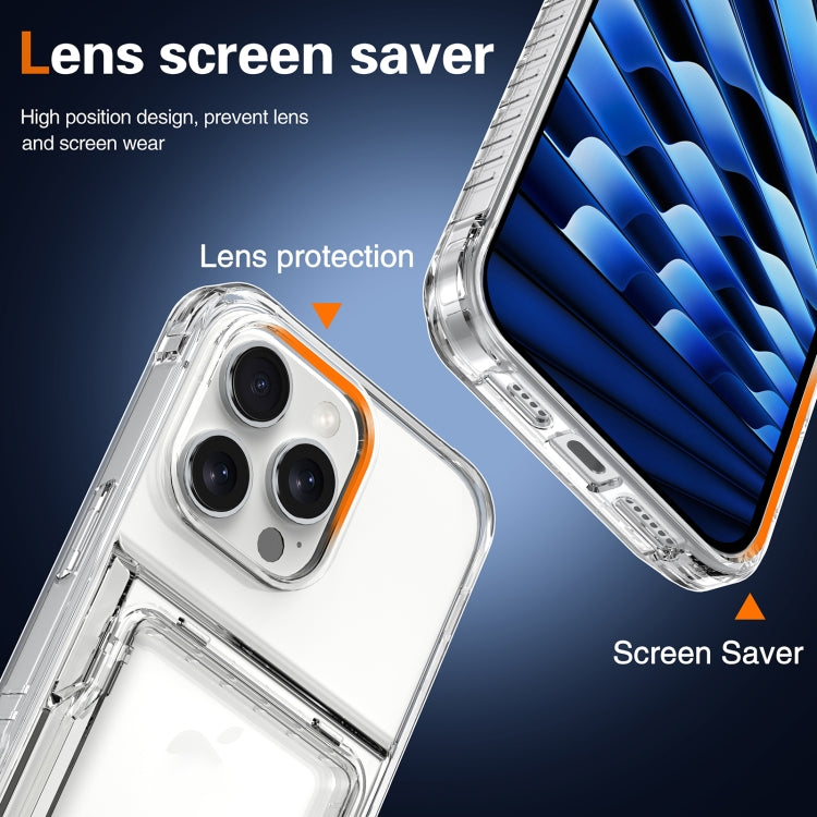 For iPhone 16 Pro Crystal Clear Flip Card Slot Phone Case(Transparent) - iPhone 16 Pro Cases by PMC TechLife | Online Shopping South Africa | PMC TechLife | Buy Now Pay Later Mobicred