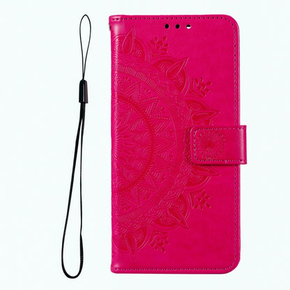 For iPhone 16 Pro Max Totem Flower Embossed Leather Phone Case(Red) - iPhone 16 Pro Max Cases by PMC Jewellery | Online Shopping South Africa | PMC Jewellery | Buy Now Pay Later Mobicred