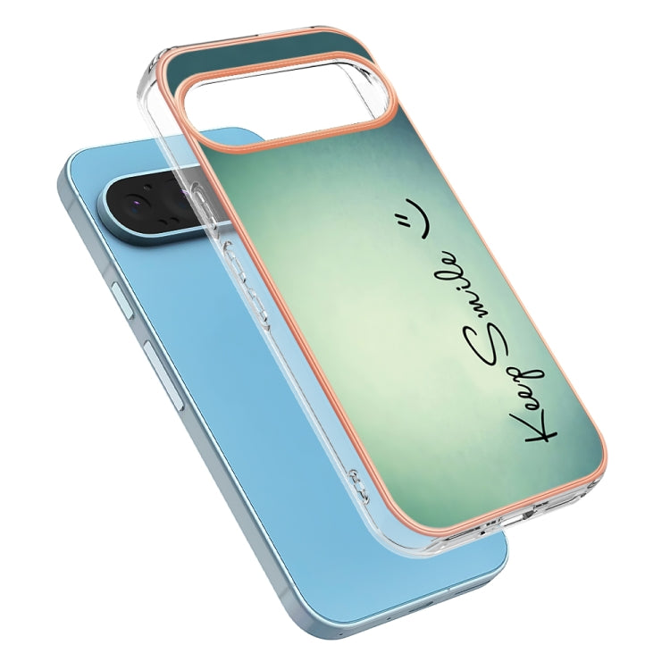 For Google Pixel 9 / 9 Pro Electroplating Dual-side IMD Phone Case(Smile) - Google Cases by PMC Jewellery | Online Shopping South Africa | PMC Jewellery | Buy Now Pay Later Mobicred