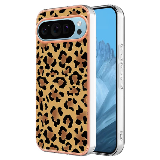 For Google Pixel 9 / 9 Pro Electroplating Dual-side IMD Phone Case(Leopard Print) - Google Cases by PMC Jewellery | Online Shopping South Africa | PMC Jewellery | Buy Now Pay Later Mobicred