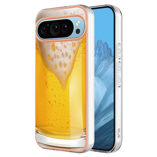 For Google Pixel 9 Pro XL Electroplating Dual-side IMD Phone Case(Draft Beer) - Google Cases by PMC Jewellery | Online Shopping South Africa | PMC Jewellery | Buy Now Pay Later Mobicred