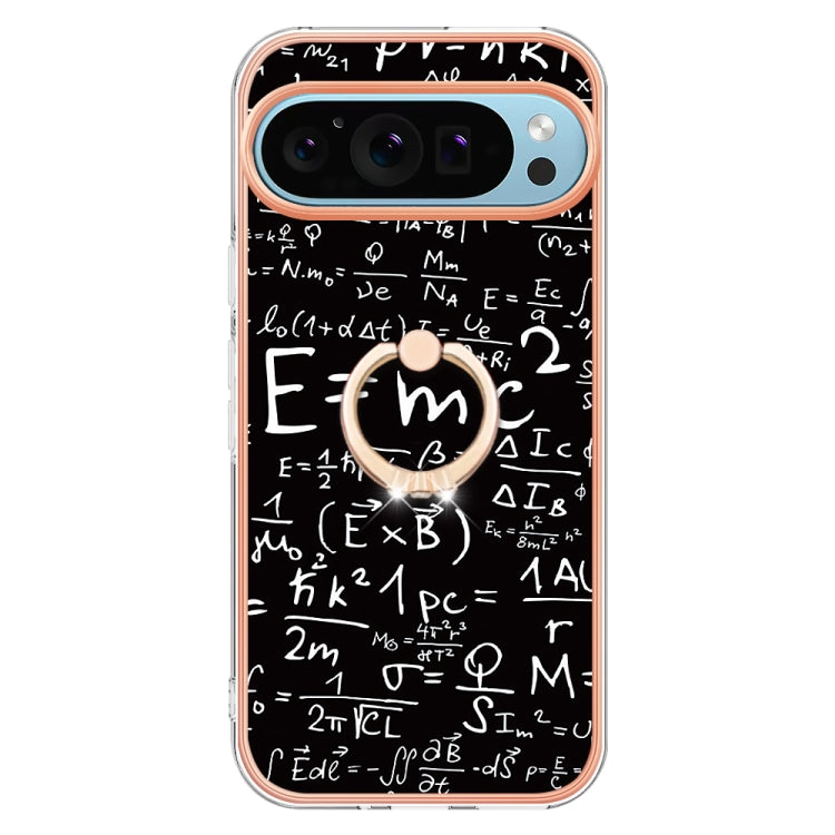 For Google Pixel 9 Pro XL Electroplating Dual-side IMD Phone Case with Ring Holder(Equation) - Google Cases by PMC Jewellery | Online Shopping South Africa | PMC Jewellery | Buy Now Pay Later Mobicred