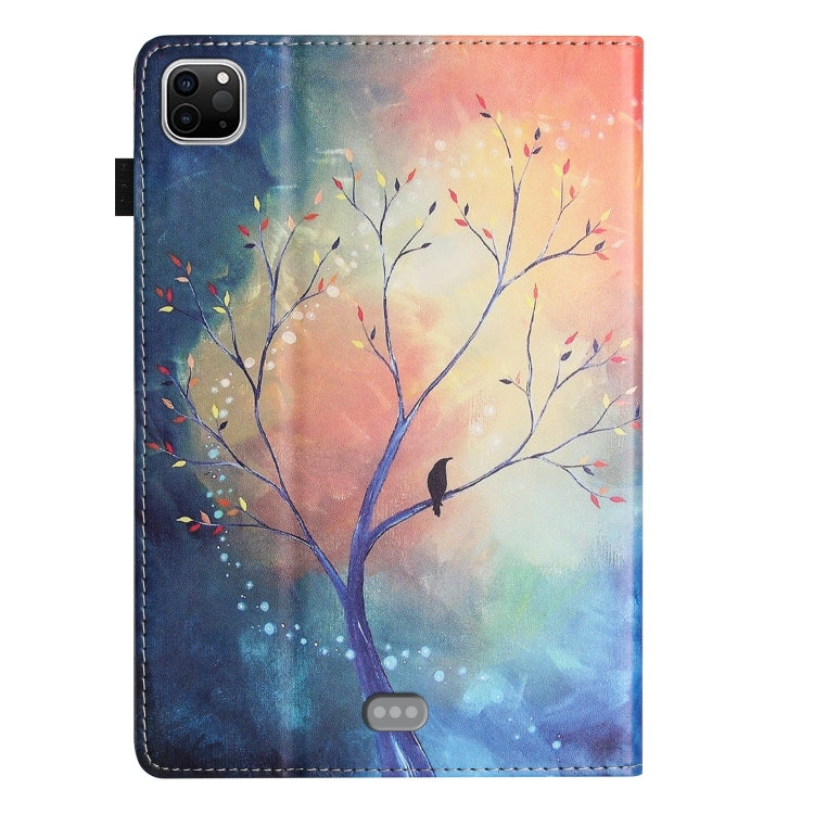 For iPad Pro 11 2024 Sewing Litchi Texture Smart Leather Tablet Case(Oil Painting Tree) - iPad Pro 11 2024 Cases by PMC TechLife | Online Shopping South Africa | PMC TechLife | Buy Now Pay Later Mobicred