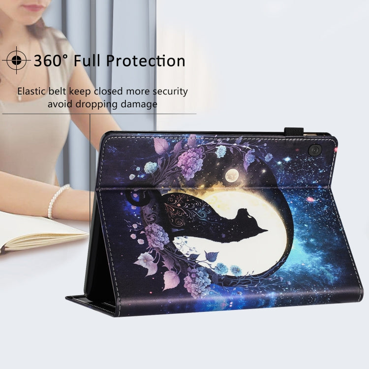 For Lenovo Tab M10 Sewing Litchi Texture Smart Leather Tablet Case(Cat) - Lenovo by PMC TechLife | Online Shopping South Africa | PMC TechLife | Buy Now Pay Later Mobicred