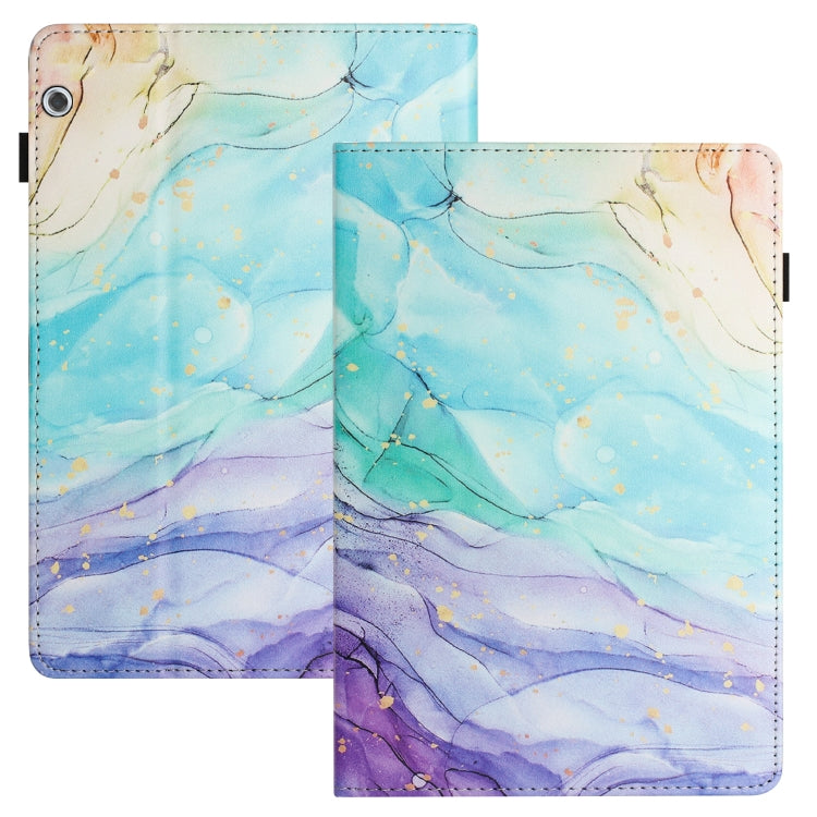 For Huawei MediaPad T3 10 Sewing Litchi Texture Smart Leather Tablet Case(Oil Painting) - Huawei by PMC TechLife | Online Shopping South Africa | PMC TechLife | Buy Now Pay Later Mobicred