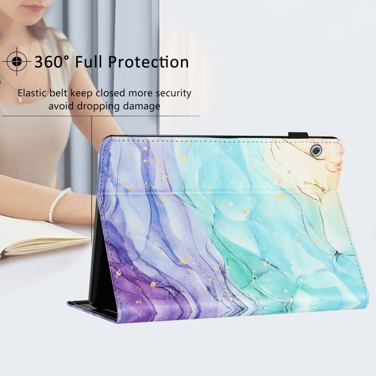 For Huawei MediaPad T3 10 Sewing Litchi Texture Smart Leather Tablet Case(Oil Painting) - Huawei by PMC TechLife | Online Shopping South Africa | PMC TechLife | Buy Now Pay Later Mobicred
