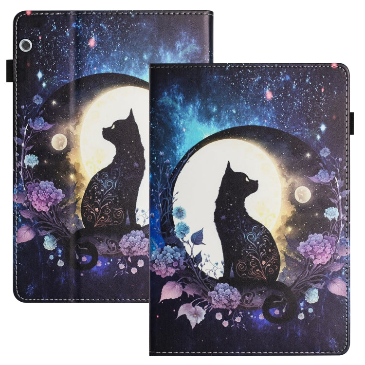 For Huawei MediaPad T3 10 Sewing Litchi Texture Smart Leather Tablet Case(Cat) - Huawei by PMC TechLife | Online Shopping South Africa | PMC TechLife | Buy Now Pay Later Mobicred