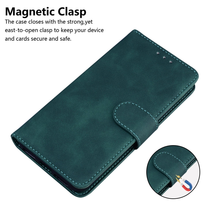 For Honor Magic6 Pro Skin Feel Pure Color Flip Leather Phone Case(Green) - Honor Cases by PMC Jewellery | Online Shopping South Africa | PMC Jewellery | Buy Now Pay Later Mobicred