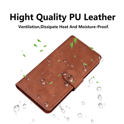 For Honor Magic6 Pro Skin Feel Pure Color Flip Leather Phone Case(Brown) - Honor Cases by PMC Jewellery | Online Shopping South Africa | PMC Jewellery | Buy Now Pay Later Mobicred