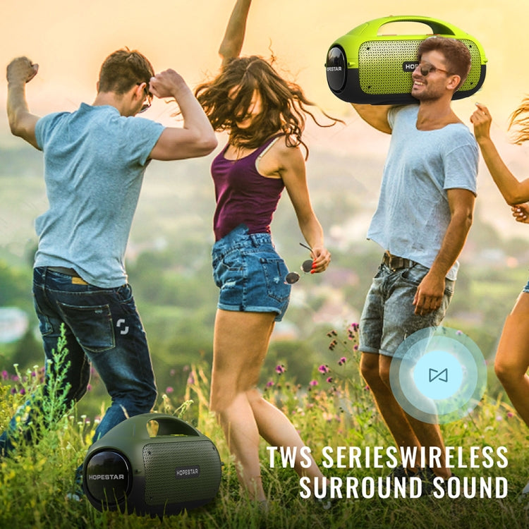 HOPESTAR A50 80W IPX6 Waterproof Portable Bluetooth Speaker Outdoor Subwoofer(Grey) - free shipping - PMC Jewellery - Order now!