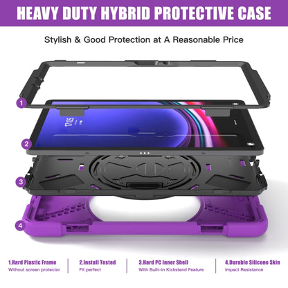 For Samsung Galaxy Tab S9 / S8 / S7 Rotary Handle Grab TPU + PC Tablet Case(Purple) - Galaxy Tab S9 Cases by PMC Jewellery | Online Shopping South Africa | PMC Jewellery | Buy Now Pay Later Mobicred