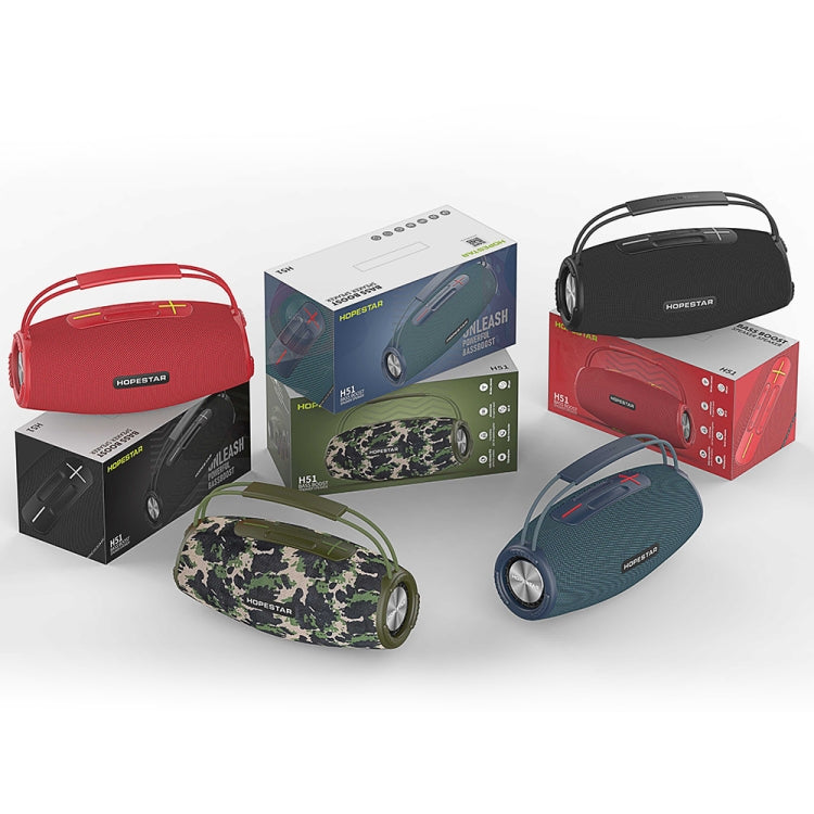 HOPESTAR H51 IPX6 Waterproof Outdoor Portable Wireless Bluetooth Speaker(Red) - free shipping - PMC Jewellery - Order now!