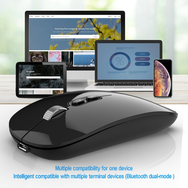 HXSJ M103 1600DPI 2.4GHz Wireless Rechargeable Mouse(Silver) - free shipping - PMC TechLife - Order now!