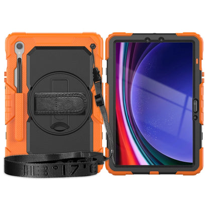 For Samsung Galaxy Tab S9 / S8 / S7 Silicone + PC Tablet Case(Orange+Black) - Galaxy Tab S9 Cases by PMC Jewellery | Online Shopping South Africa | PMC Jewellery | Buy Now Pay Later Mobicred