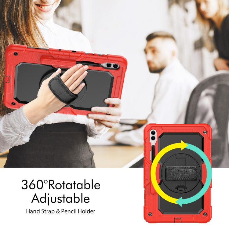 For Samsung Galaxy Tab S10+ / S9+ / S9 FE+ Silicone + PC Tablet Case(Red+Black) - Galaxy Tab S9+ Cases by PMC Jewellery | Online Shopping South Africa | PMC Jewellery | Buy Now Pay Later Mobicred