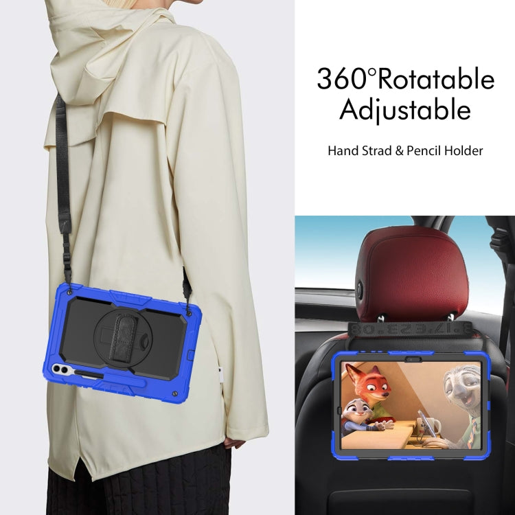 For Samsung Galaxy Tab S10+ / S9+ / S9 FE+ Silicone Hybrid PC Tablet Protective Case(Dark Blue+Black) - free shipping - PMC Jewellery - Order now!