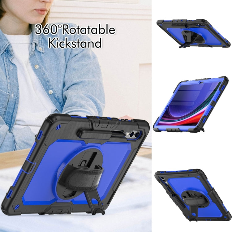 For Samsung Galaxy Tab S9+ / S8+ Silicone + PC Tablet Case(Black+Dark Blue) - Galaxy Tab S9+ Cases by PMC Jewellery | Online Shopping South Africa | PMC Jewellery | Buy Now Pay Later Mobicred