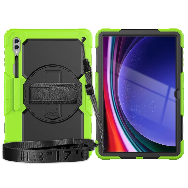 For Samsung Galaxy Tab S9 Ultra / S10 Ultra Silicone Hybrid PC Tablet Protective Case(Yellow Green+Black) - Galaxy Tab S9 Ultra Cases by PMC Jewellery | Online Shopping South Africa | PMC Jewellery | Buy Now Pay Later Mobicred