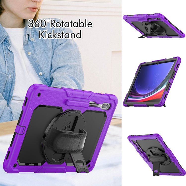 For Samsung Galaxy Tab S9 Ultra / S8 Ultra Silicone + PC Tablet Case(Purple+Black) - Galaxy Tab S9 Ultra Cases by PMC Jewellery | Online Shopping South Africa | PMC Jewellery | Buy Now Pay Later Mobicred