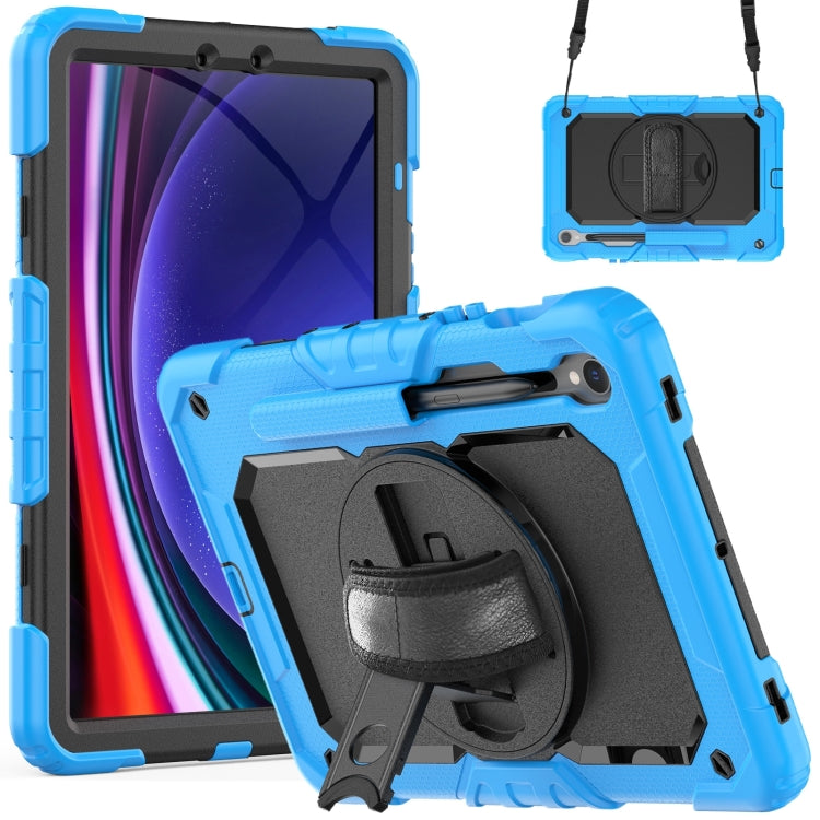 For Samsung Galaxy Tab S9 / S9 FE Silicone + PC Tablet Case(Light Blue+Black) - Galaxy Tab S9 Cases by PMC Jewellery | Online Shopping South Africa | PMC Jewellery | Buy Now Pay Later Mobicred