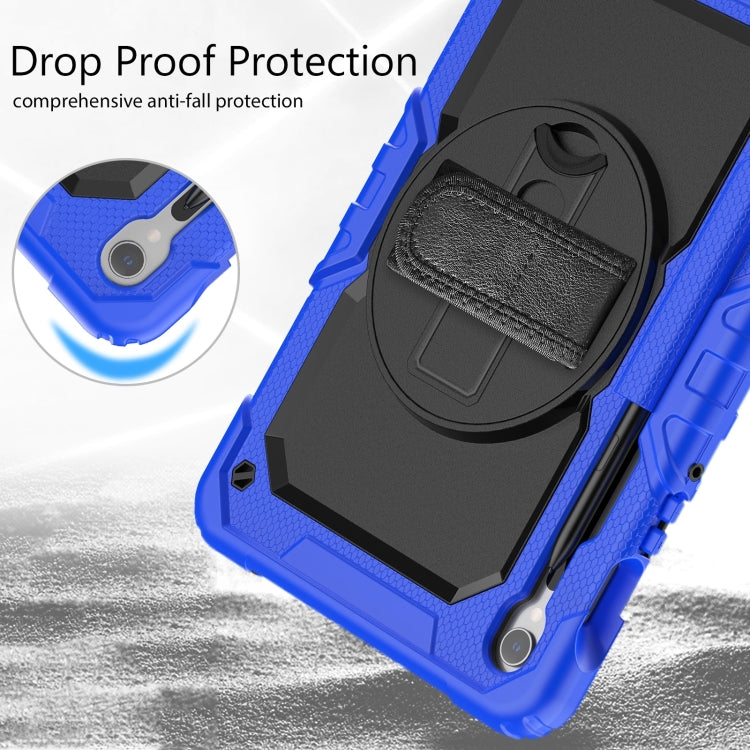 For Samsung Galaxy Tab S9 / S9 FE Silicone Hybrid PC Tablet Protective Case(Dark Blue+Black) - Galaxy Tab S9 Cases by PMC Jewellery | Online Shopping South Africa | PMC Jewellery | Buy Now Pay Later Mobicred