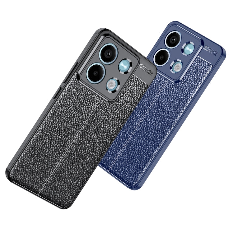 For Xiaomi Redmi Note 13 Litchi Texture Shockproof TPU Phone Case(Black) - Note 13 Cases by PMC Jewellery | Online Shopping South Africa | PMC Jewellery | Buy Now Pay Later Mobicred