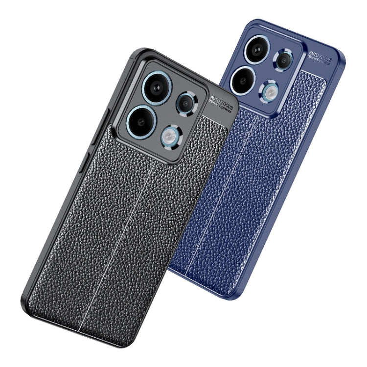 For Xiaomi Redmi Note 13 Pro Litchi Texture Shockproof TPU Phone Case(Blue) - Note 13 Pro Cases by PMC Jewellery | Online Shopping South Africa | PMC Jewellery | Buy Now Pay Later Mobicred