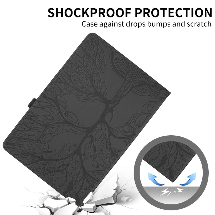 For iPad Pro 11 2024 Tree Life Embossed Rotation Leather Smart Tablet Case(Black) - iPad Pro 11 2024 Cases by PMC Jewellery | Online Shopping South Africa | PMC Jewellery | Buy Now Pay Later Mobicred