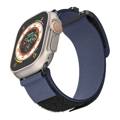 For Apple Watch SE 2023 40mm AW Nylon Two-Section Watch Band(Blue) - Watch Bands by PMC Jewellery | Online Shopping South Africa | PMC Jewellery