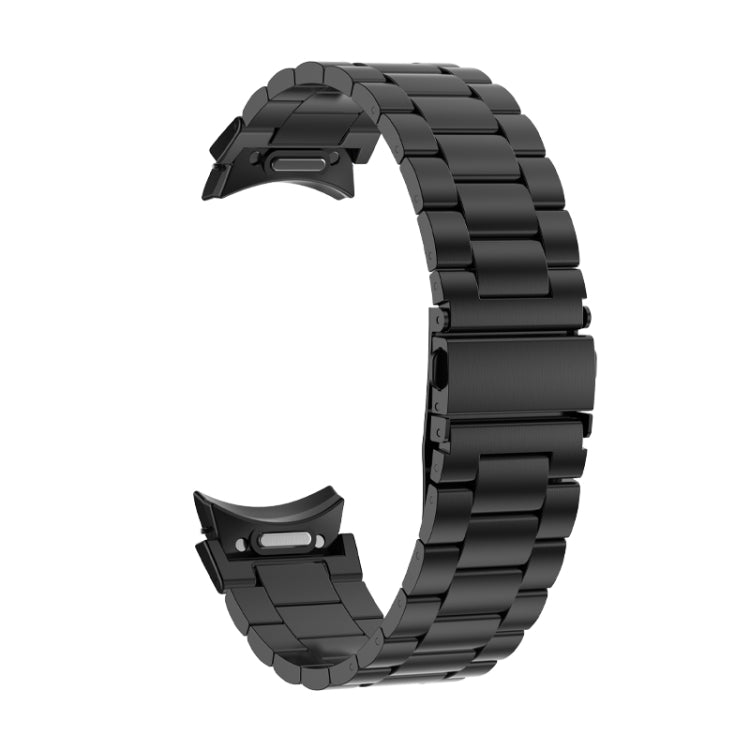 For Samsung Galaxy Watch 6 Three Strains Metal Watch Band(Black) - Watch Bands by PMC Jewellery | Online Shopping South Africa | PMC Jewellery