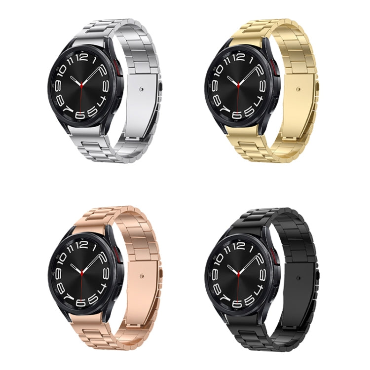 For Samsung Galaxy Watch 6 Three Strains Metal Watch Band(Silver) - free shipping - PMC TechLife - Order now!